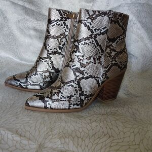 Snakeskin Ankle Boots